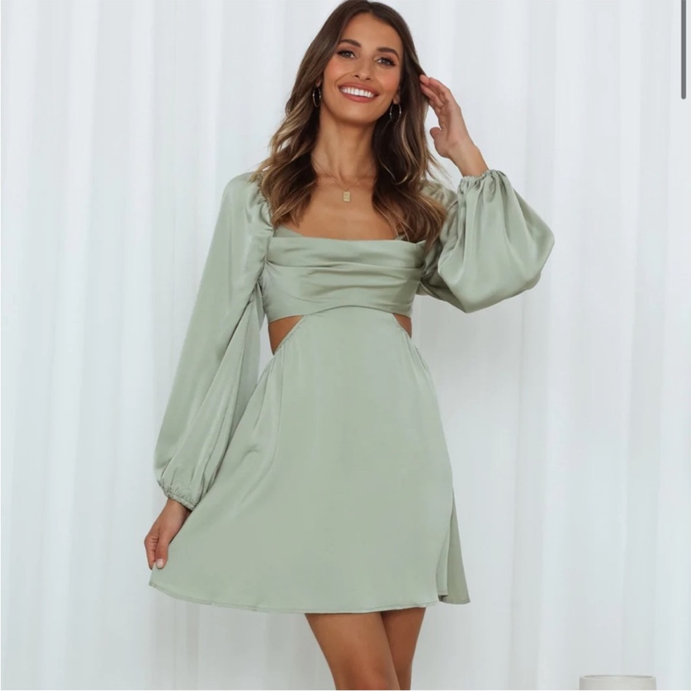 Hello Molly Done with‎ You' Satin Dress - Mint Green size S